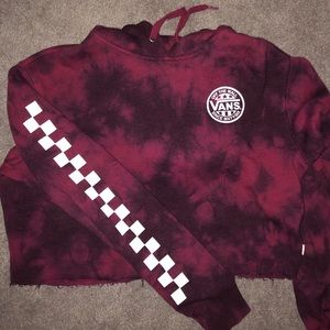 Acid Wash XS Vans Cropped Sweatshirt